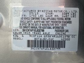 2014 NISSAN VERSA SEDAN 4-CYL, 1.6 LITER SV SEDAN 4D