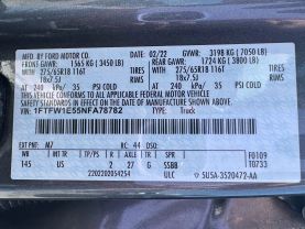 2022 FORD F150 SUPERCREW CAB PICKUP V8, FLEX FUEL, 5.0 LITER XLT PICKUP 4D 5 1/2 FT