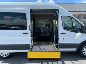 2017 FORD TRANSIT 350 HIGH ROOF 148'' WB 9 PASSENGER VAN WITH 800 LBS WHEELCHAIR LIFT PASSENGER VANS V6, 3.7 LITER XL W/HIGH ROOF W/SLIDING SIDE DOOR VAN 3D - Eddies Auto Sales