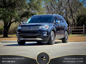 2017 FORD EXPLORER SUV V6, ECOBOOST, TT, 3.5L PLATINUM SPORT UTILITY 4D