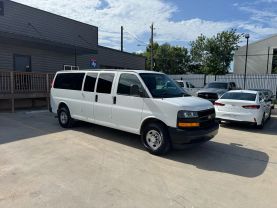 2018 CHEVROLET EXPRESS 3500 PASSENGER PASSENGER V8, FLEX FUEL, 6.0 LITER LS EXTENDED VAN 3D at Motors On Wheels - used car dealership in Houston, Texas.