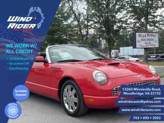 2002 FORD THUNDERBIRD CONVERTIBLE 2D at Wind Rider Auto Outlet in Woodbridge, VA, 38.6581722,-77.2497049