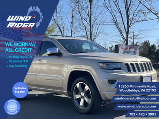 2014 JEEP GRAND CHEROKEE OVERLAND SPORT UTILITY 4D at Wind Rider Auto Outlet in Woodbridge, VA, 38.6581722,-77.2497049
