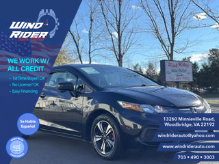 2015 HONDA CIVIC EX COUPE 2D at Wind Rider Auto Outlet in Woodbridge, VA, 38.6581722,-77.2497049