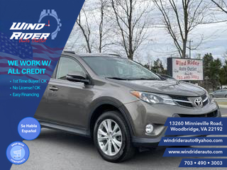 2013 TOYOTA RAV4 LIMITED SPORT UTILITY 4D at Wind Rider Auto Outlet in Woodbridge, VA, 38.6581722,-77.2497049