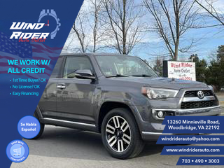 2016 TOYOTA 4RUNNER LIMITED SPORT UTILITY 4D at Wind Rider Auto Outlet in Woodbridge, VA, 38.6581722,-77.2497049