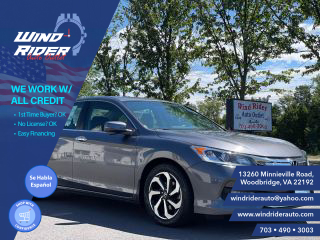 2017 HONDA ACCORD EX-L SEDAN 4D at Wind Rider Auto Outlet in Woodbridge, VA, 38.6581722,-77.2497049