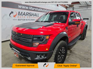 2013 FORD F150 SUPERCREW CAB PICKUP V8, 6.2 LITER SVT RAPTOR PICKUP 4D 5 1/2 FT
