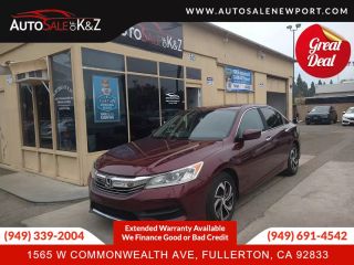 2016 HONDA ACCORD LX SEDAN 4D