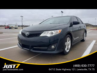 2013 TOYOTA CAMRY SEDAN BLACK AUTOMATIC - Just7 Auto Sales, in Lewisville, TX 34.172097607702305, -118.3754893925942