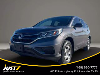 2015 HONDA CR-V SUV GRAY AUTOMATIC - Just7 Auto Sales, in Lewisville, TX 34.172097607702305, -118.3754893925942