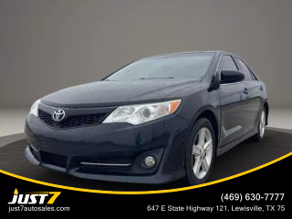 2013 TOYOTA CAMRY SEDAN BLACK AUTOMATIC - Just7 Auto Sales, in Lewisville, TX 34.172097607702305, -118.3754893925942