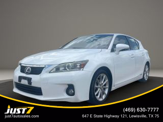 2012 LEXUS CT HATCHBACK WHITE AUTOMATIC - Just7 Auto Sales, in Lewisville, TX 34.172097607702305, -118.3754893925942