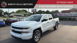 2018 CHEVROLET SILVERADO 1500 CREW CAB PICKUP WHITE AUTOMATIC - North Hills Motors, Raleigh, NC, 35.78879, -78.71130