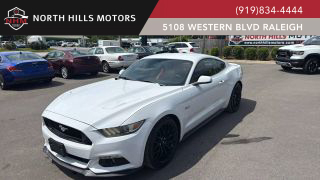 2015 FORD MUSTANG COUPE WHITE MANUAL - North Hills Motors, Raleigh, NC, 35.78879, -78.71130