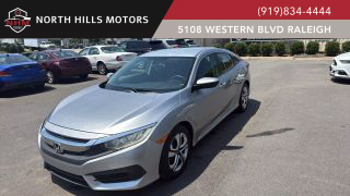 2017 HONDA CIVIC SEDAN SILVER AUTOMATIC - North Hills Motors, Raleigh, NC, 35.78879, -78.71130