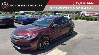 2016 HONDA ACCORD SEDAN BURGUNDY AUTOMATIC - North Hills Motors, Raleigh, NC, 35.78879, -78.71130