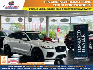 2020 JAGUAR F-PACE SUV V8, SUPERCHARGED, 5.0 LITER SVR SPORT UTILITY 4D at CarDome Auto Sales - used cars for sale in Detroit, MI.