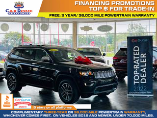 2020 JEEP GRAND CHEROKEE SUV V6, VVT, 3.6 LITER LIMITED SPORT UTILITY 4D at CarDome Auto Sales - used cars for sale in Detroit, MI.