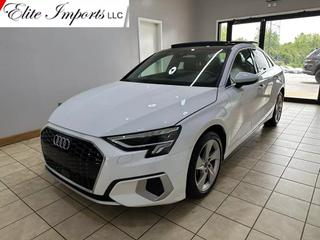 2023 AUDI A3 SEDAN WHITE AUTOMATIC - Elite Imports in West Chester, OH 39.31714882313472, -84.3708338306823