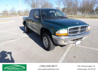 2003 DODGE DAKOTA QUAD CAB PICKUP GREEN AUTOMATIC - Greencastle Auto LLC, Greencastle, IN, 39.63570, -86.85279