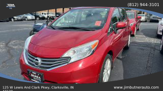2014 NISSAN VERSA HATCHBACK RED BRICK METALLIC AUTOMATIC - Jim Butner Auto in Clarksville, IN 38.30782262290089, -85.77529235397657