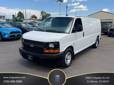 2017 CHEVROLET EXPRESS 3500 CARGO CARGO V8, FLEX FUEL, 6.0 LITER EXTENDED VAN 3D