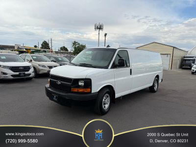 2016 CHEVROLET EXPRESS 3500 CARGO CARGO V8, FLEX FUEL, 6.0 LITER EXTENDED VAN 3D