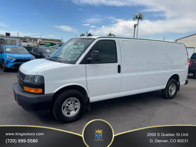 2019 CHEVROLET EXPRESS 3500 CARGO CARGO V8, FLEX FUEL, 6.0 LITER EXTENDED VAN 3D