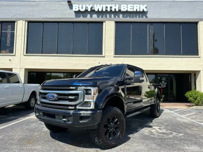 2021 FORD F250 SUPER DUTY CREW CAB PICKUP V8, TURBO DIESEL, 6.7 LITER PLATINUM PICKUP 4D 6 3/4 FT