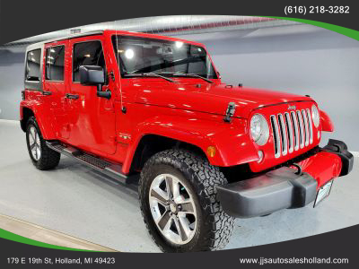 2016 JEEP WRANGLER SUV V6, 3.6 LITER UNLIMITED SAHARA SPORT UTILITY 4D
