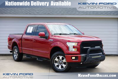 2015 FORD F150 SUPERCREW CAB PICKUP V8, FLEX FUEL, 5.0 LITER LARIAT PICKUP 4D 5 1/2 FT