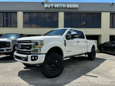 2021 FORD F250 SUPER DUTY CREW CAB PICKUP V8, TURBO DIESEL, 6.7 LITER PLATINUM PICKUP 4D 6 3/4 FT