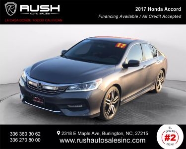 Buy Quality Pre-Owned 2017 HONDA ACCORD SEDAN 4-CYL, I-VTEC, 2.4 LITER SPORT SEDAN 4D - Rush Auto Sales located in Burlington, NC