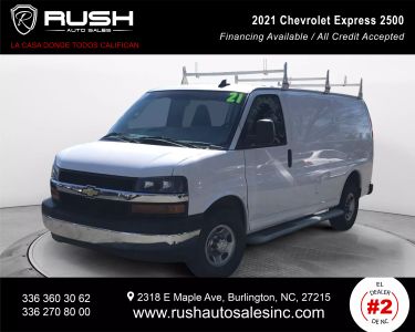 Buy Quality Pre-Owned 2021 CHEVROLET EXPRESS 2500 CARGO CARGO V6, 4.3 LITER REGULAR VAN 3D - Rush Auto Sales located in Burlington, NC