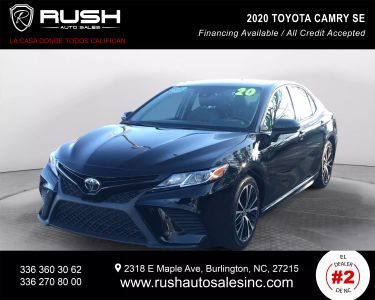 Buy Quality Pre-Owned 2020 TOYOTA CAMRY SEDAN 4-CYL, 2.5 LITER SE NIGHTSHADE EDITION SEDAN 4D - Rush Auto Sales located in Burlington, NC