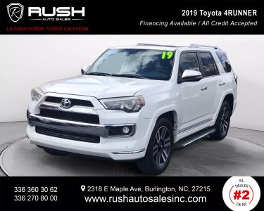 Buy Quality Pre-Owned 2019 TOYOTA 4RUNNER SUV V6, 4.0 LITER SR5 SPORT UTILITY 4D - Rush Auto Sales located in Burlington, NC