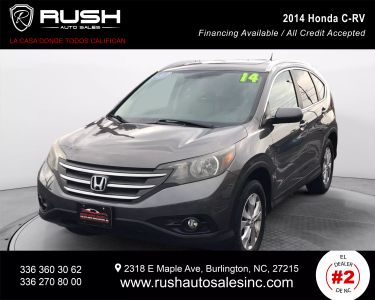 Buy Quality Pre-Owned 2014 HONDA CR-V SUV 4-CYL, I-VTEC, 2.4 LITER EX-L SPORT UTILITY 4D - Rush Auto Sales located in Burlington, NC