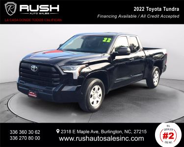 Buy Quality Pre-Owned 2022 TOYOTA TUNDRA DOUBLE CAB PICKUP V6, I-FORCE, TWIN TURBO, 3.5 LITER SR PICKUP 4D 6 1/2 FT - Rush Auto Sales located in Burlington, NC