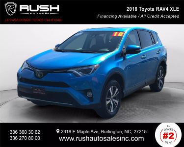 Buy Quality Pre-Owned 2018 TOYOTA RAV4 SUV 4-CYL, 2.5 LITER XLE SPORT UTILITY 4D - Rush Auto Sales located in Burlington, NC