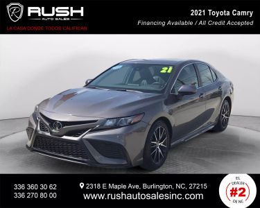 Buy Quality Pre-Owned 2021 TOYOTA CAMRY SEDAN 4-CYL, 2.5 LITER SE SEDAN 4D - Rush Auto Sales located in Burlington, NC