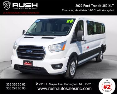 Buy Quality Pre-Owned 2020 FORD TRANSIT 350 PASSENGER VAN PASSENGER V6, PFDI, 3.5 LITER XLT W/LOW ROOF VAN 3D - Rush Auto Sales located in Burlington, NC