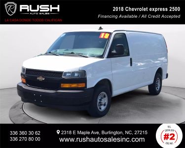 Buy Quality Pre-Owned 2018 CHEVROLET EXPRESS 2500 CARGO CARGO V6, 4.3 LITER VAN 3D - Rush Auto Sales located in Burlington, NC