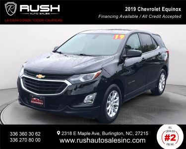 Buy Quality Pre-Owned 2019 CHEVROLET EQUINOX SUV 4-CYL, TURBO, 1.5 LITER LT SPORT UTILITY 4D - Rush Auto Sales located in Burlington, NC