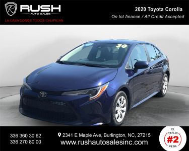Buy Quality Pre-Owned 2020 TOYOTA COROLLA SEDAN 4-CYL, 1.8 LITER LE SEDAN 4D - Rush Auto Sales located in Burlington, NC