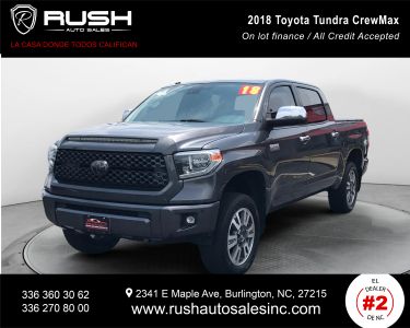 Buy Quality Pre-Owned 2018 TOYOTA TUNDRA CREWMAX PICKUP V8, 5.7 LITER 1794 EDITION PICKUP 4D 5 1/2 FT - Rush Auto Sales located in Burlington, NC