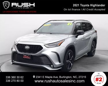 Buy Quality Pre-Owned 2021 TOYOTA HIGHLANDER SUV V6, 3.5 LITER XSE SPORT UTILITY 4D - Rush Auto Sales located in Burlington, NC