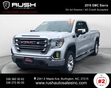 Buy Quality Pre-Owned 2019 GMC SIERRA 1500 CREW CAB PICKUP V8, ECOTEC3, DFM, 5.3 LITER SLT PICKUP 4D 6 1/2 FT - Rush Auto Sales located in Burlington, NC