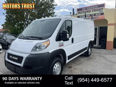 Image of 2019 RAM PROMASTER CARGO VAN 1500 LOW ROOF VAN 3D