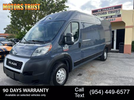 Image of 2019 RAM PROMASTER CARGO VAN 3500 HIGH ROOF EXTENDED VAN 3D